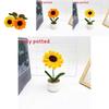Plush Twisted Rod Sunflower Potted For Home And Outdoor Use