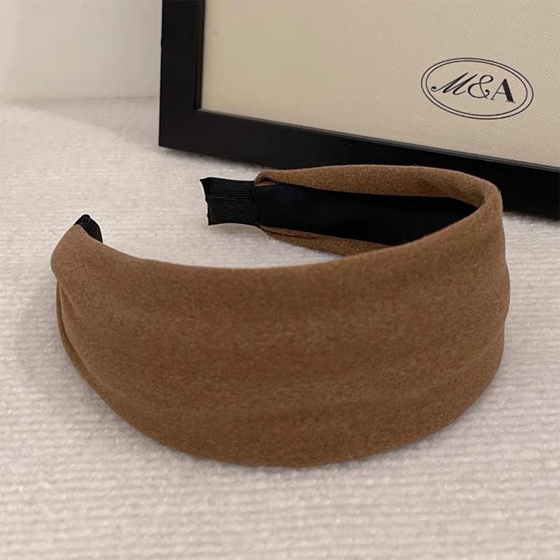 Early autumn wide-brimmed headband for women's daily hair press and face wash hairpin high-end fashionable headband hair accessory