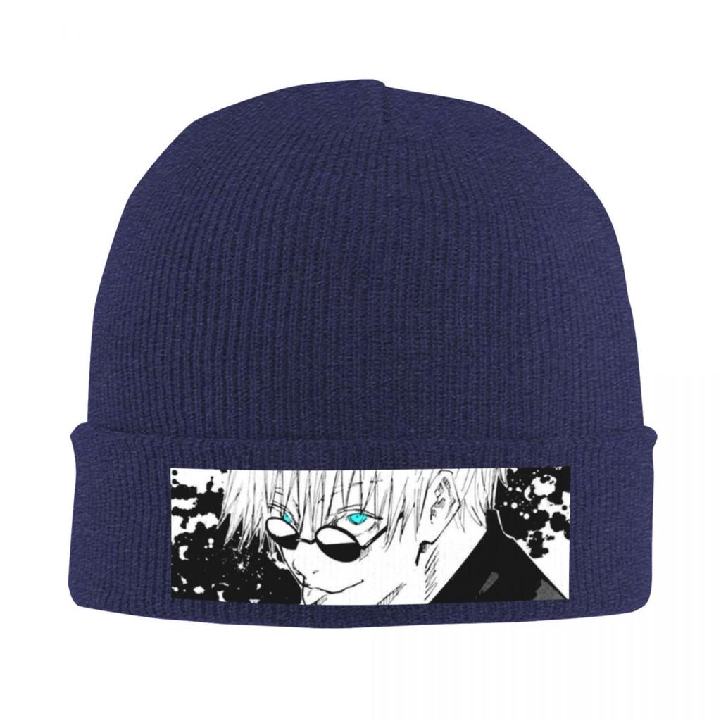 Gojo Manga Kawaii Japanese Anime Warm Knitted Cap Fashion Bonnet Hat Autumn Winter Outdoor Beanies Hats for Men Women Adult