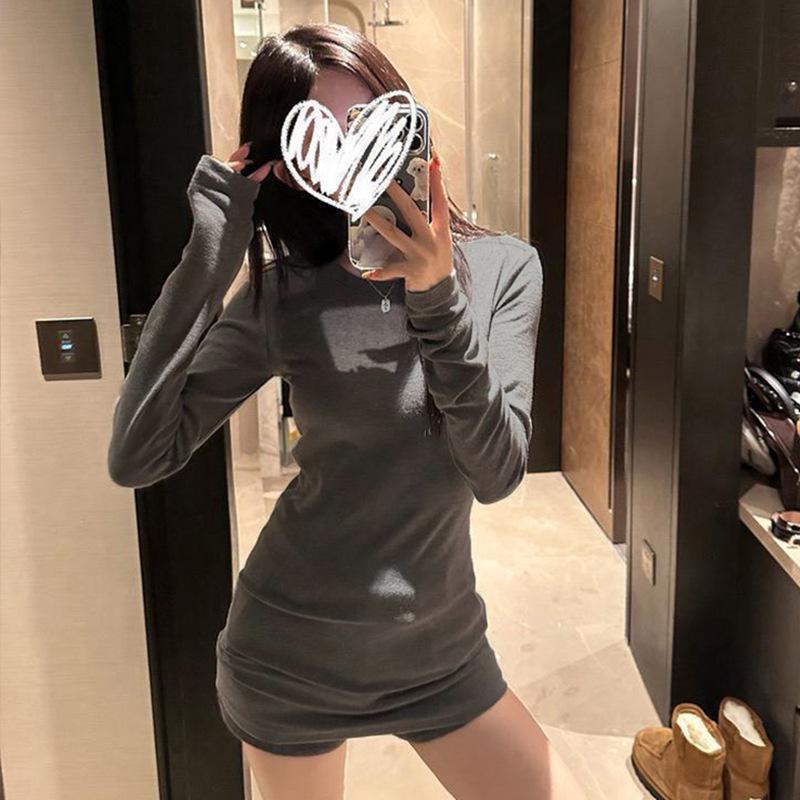 

Women s Pure Sexy Long Sleeve Knit Sweater - Autumn/Winter Mid-Length Fitted Top L (110-125 lbs)