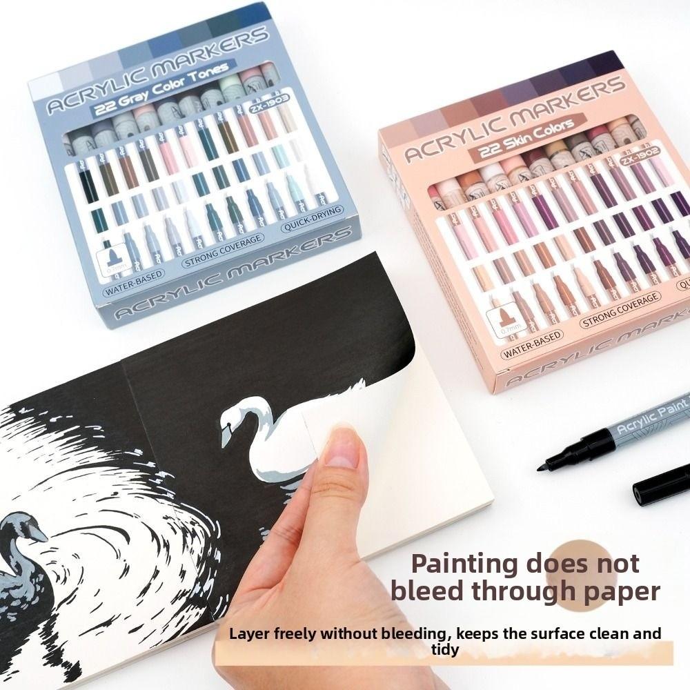 Extra Fine Tip Paint Markers Set Pro Color Series Drawing Colored Pen Artistic Use