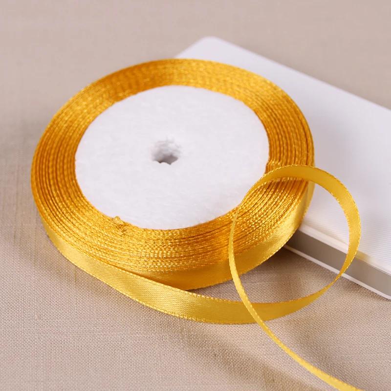 10mm Satin Ribbons DIY Wedding Birthday Party Artificial Silk Roses Crafts Supplies Sewing Acces Scrapbooking Material 25Yards