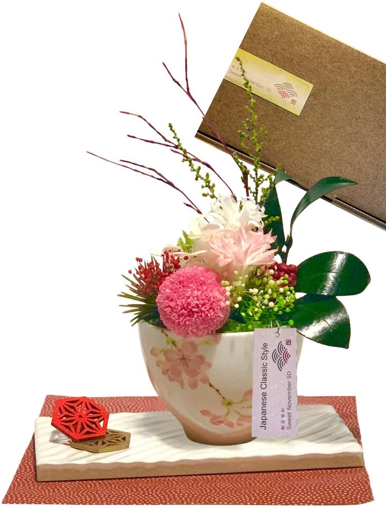 Sweet November 5D Waka Senka Hana Kanade Japanese Classic Style Preserved Flower Gift