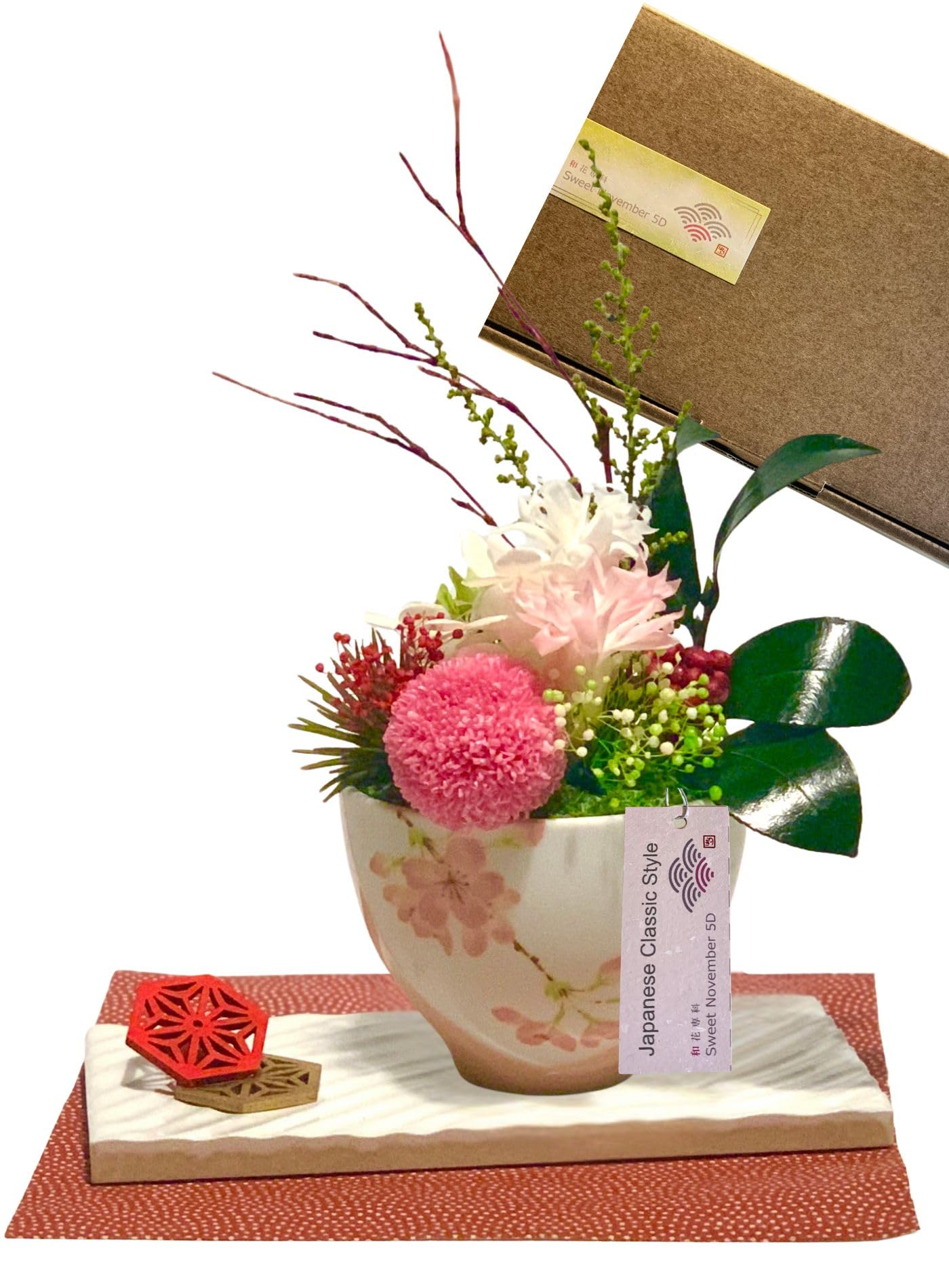 

Sweet November 5D Waka Senka Hana Kanade Japanese Classic Style Preserved Flower Gift