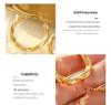 18K Gold-Plated Titanium Steel Twisted C-Shaped Earrings - Hong Kong Style