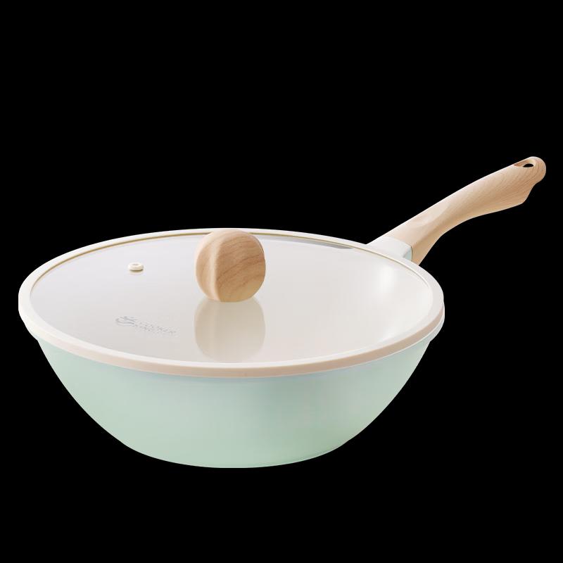 COOKER KING 28cm Celadon Non-stick Aluminum Wok