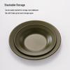 Outdoor Camping Stainless Steel Non-stick Dinner Plate