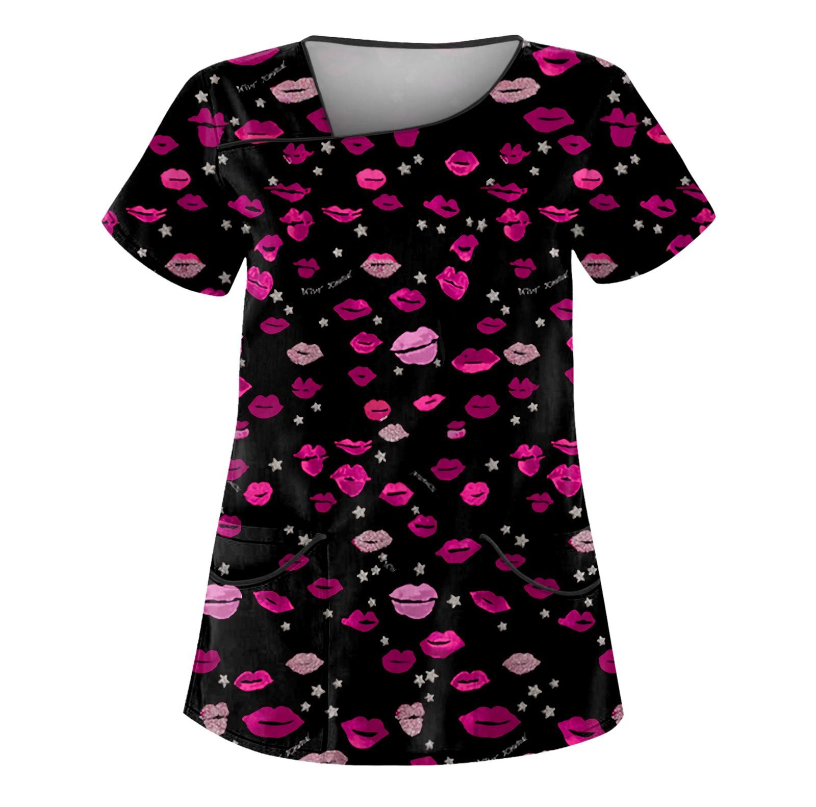 

Женская защитная одежда с имитацией вышивки и набивным рисунком, с наклонным воротником и двойным карманом XL винный