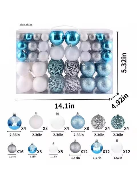 100pcs Christmas Decor Baubles Tree Xmas Balls Party Wedding Ornament Party Supplies Xmas Ornament Ball Xmas Baubles