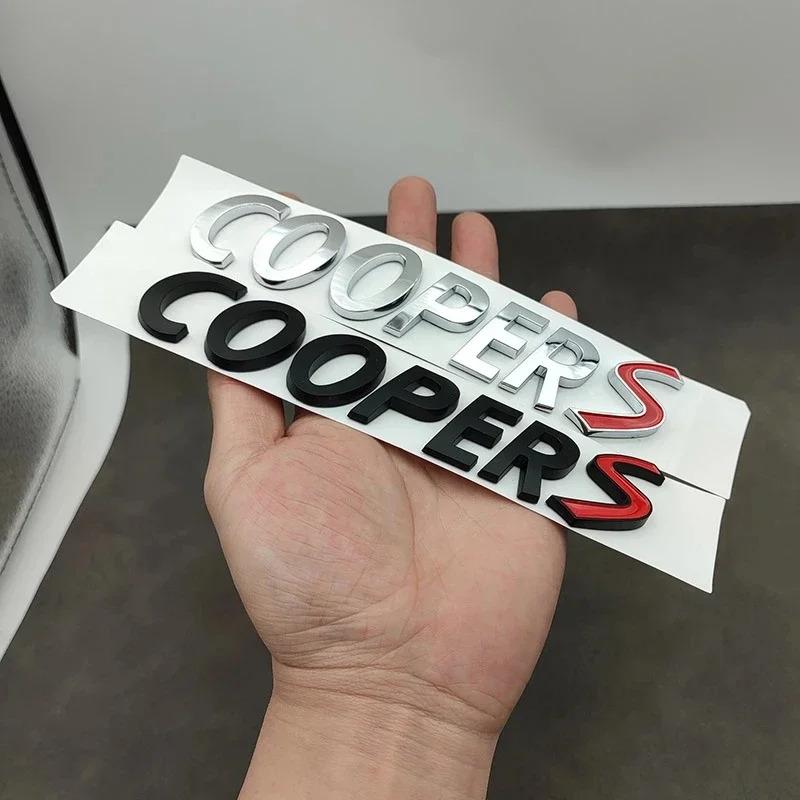 3D Logo Cooper S Emblem Letters Nameplate Car Rear Trunk Coopers Badge Sticker R53 R52 R56 F57 F55 F56 Jcw Accessories