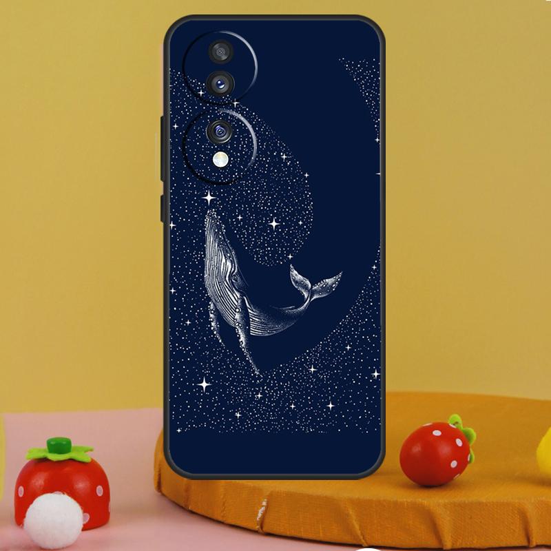 Beautiful Blue Whale Painting Case For Honor 200 Pro X9c X9a X8a X7a X6a X7 X8 X9 X8b X9b Magic 5 6 50 70 90 Lite Cover