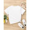 European sizes Style Kids' T-Shirt for Girls, Summer Clothing, Cartoon Print, Stylish and Fashionable, Beach, Seashells, Vacation, Coconut Tree