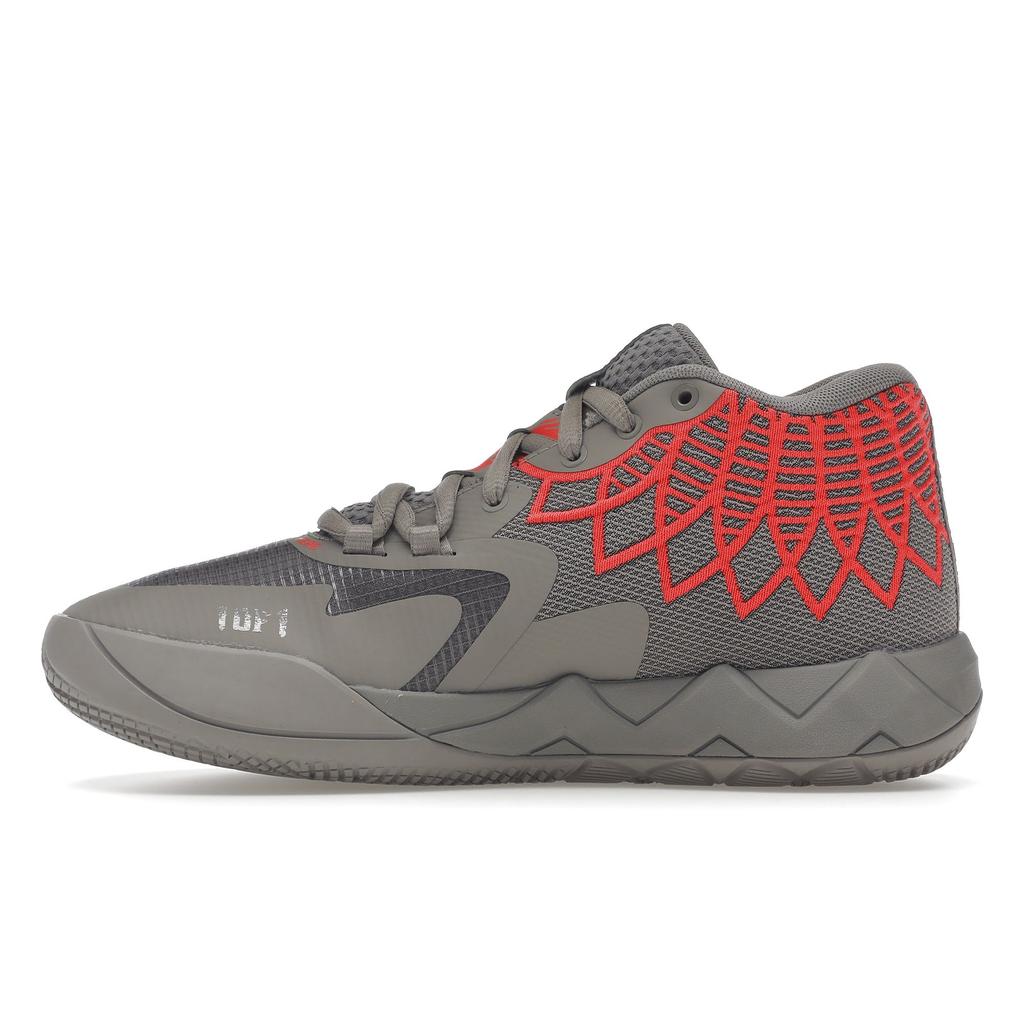 Puma MB.01 Jr Rock Ridge Red Kids Sneakers Grey Red-Blast 376886-09