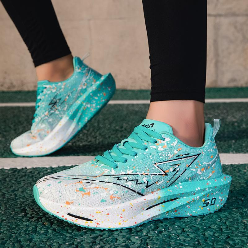 Scarpe alla moda di taglia grande ammortizzanti per la corsa autunnali traspiranti con suola spessa suola morbida scarpe sportive da basket da corsa