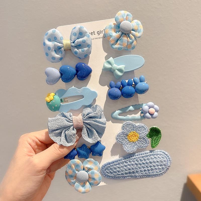 Children's Cute Plush Flower Hair Clips for Girls