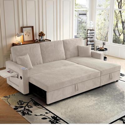 Sofá em L Sofás-cama, um sofá capaz de dormir e um espaço de arrumação são adequados para sofá modular ar e uma poltrona na sua sala de estar