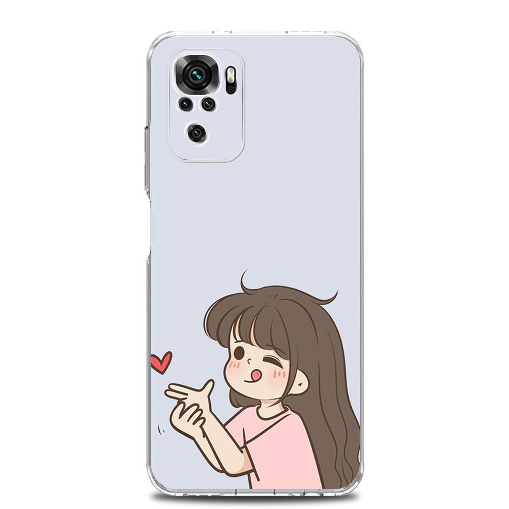 Phone Case For Xiaomi Redmi Note 15 14 13 12 4G 10 11 Pro Plus 5G 14C 13C 12C 10C Clear Soft TPU Cover Cute Boy Girl Couple