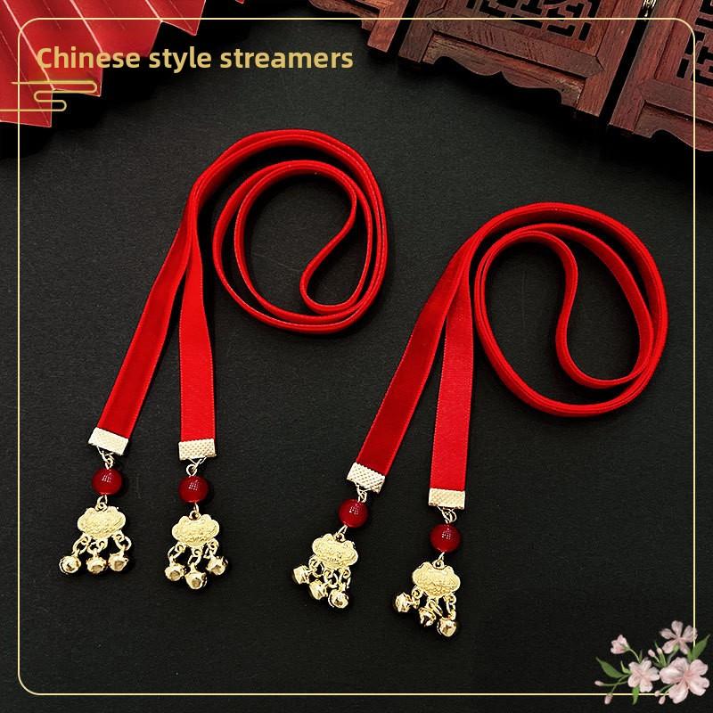 

2025 New Hanfu Hair Accessories Girls Ancient Style Headwear Baby Chinese Bell Ribbon Kids Tassel Hairband Traditional Must-Have
