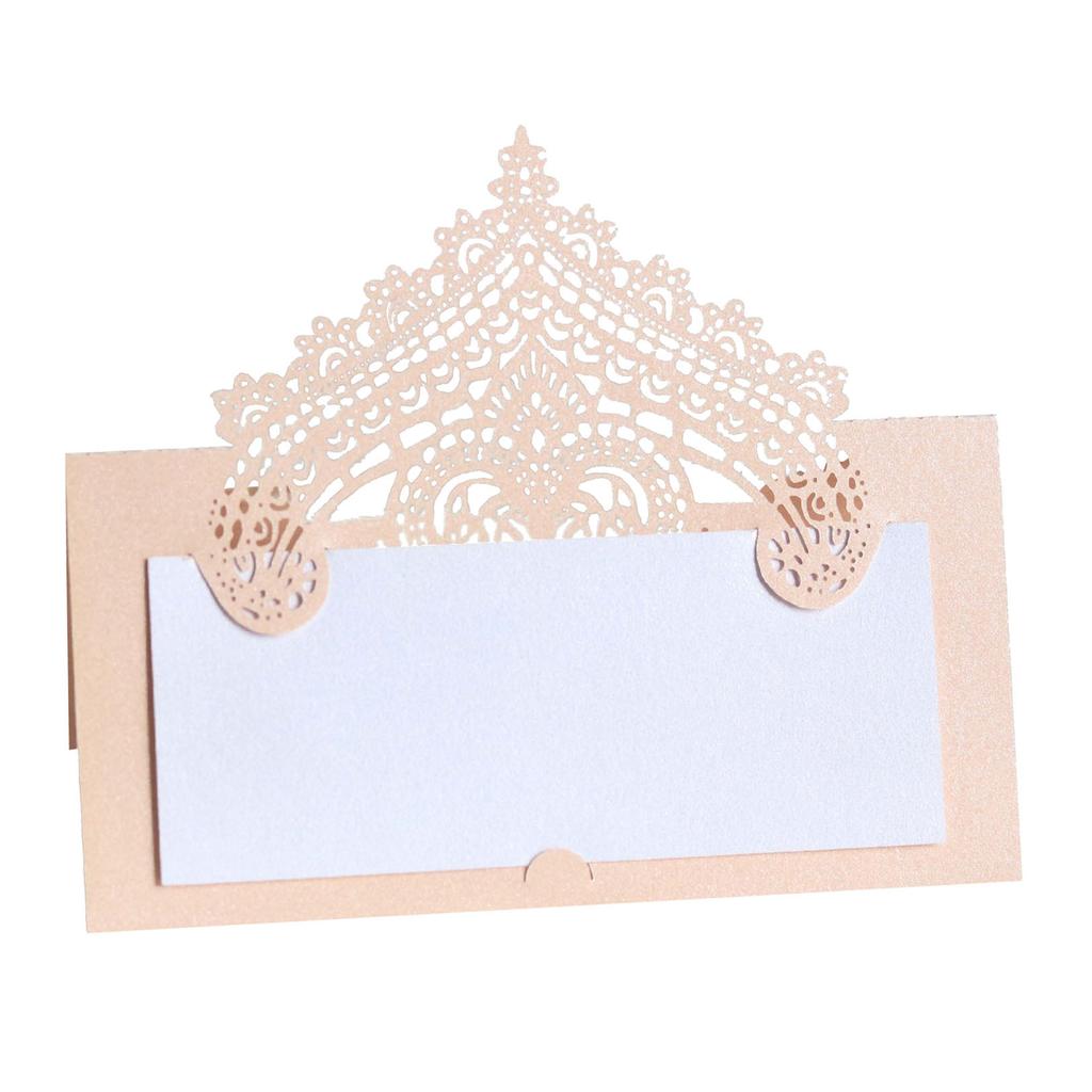 50p 3D Lace Wedding Table Card Hollowed Out Holiday Handwritten Banquet Hotel Seat Card Seat Card Party Decoration Card