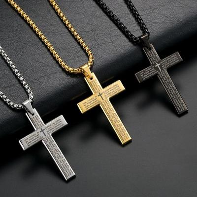 Collana con Pendente a Catena a Croce alla Moda Moda Uomo Donna Metallo Geometria Punk Gotico Gioielli da Festa Regali Vintage