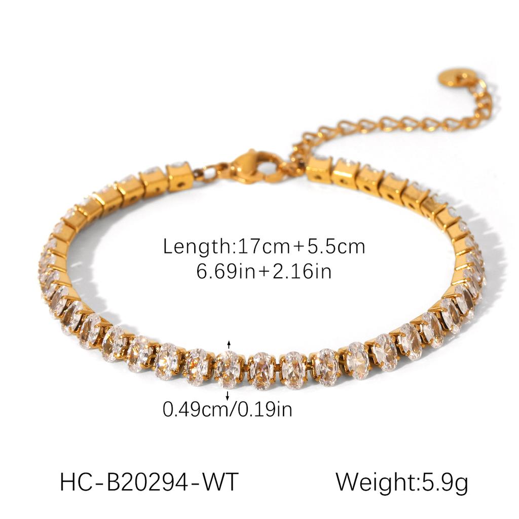 Elegant Cross Chain Zircon Bracelet Stylish Versatile Titanium Steel Jewelry Accessory