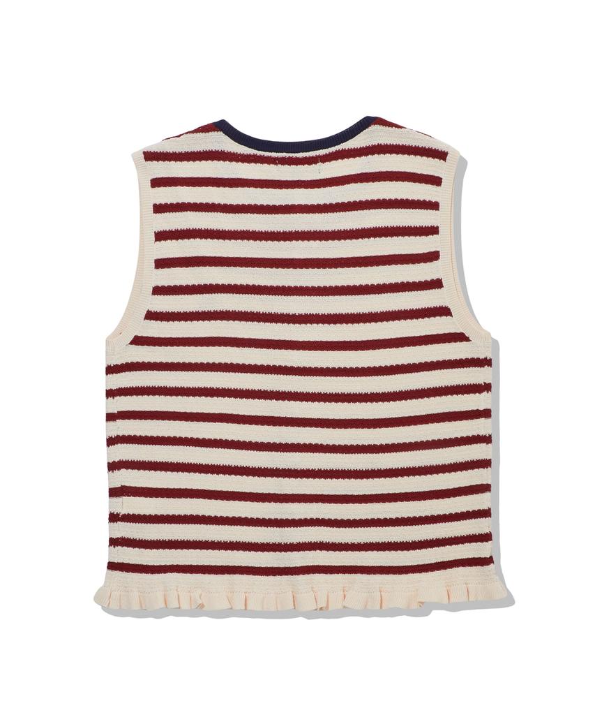 PENFIELD Women'S Knit Frill Sleeveless Ivory_Fs2Ne62F