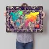 Weltkarte Metallposter Individuelle Wandkunst Retro Vintage Blechschilder für Man Cave Moderne Hausdekoration Luxushaus Schreibtischdekoration