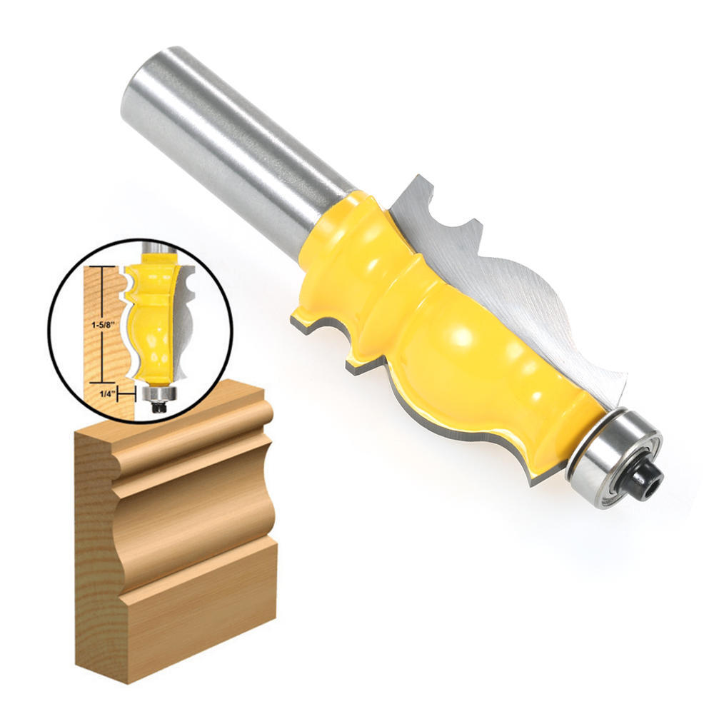 1 2  Shank Architectural Molding Router Bit Anti Kickback Mitered Trimming Milling Cutter Tool Carpenter Woodworking