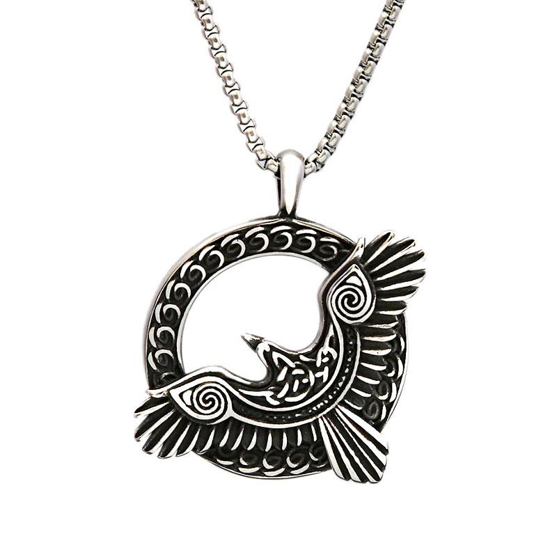 Nordic Vikings Wolf Tooth Pendant Necklace 316L Stainless Steel Hip Hop Rock Fashion Leather Rope Chain Jewelry Gifts