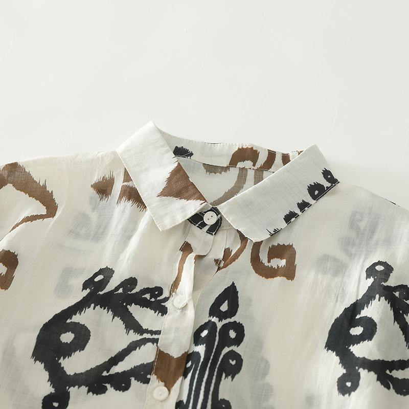 DIMANAF 2025 New Plus Size Women Tops Shirts Tees Solid Casual Loose Blouse Autumn Print Cotton Long Sleeve