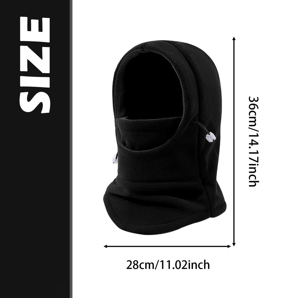 Balaclava Ski Mask Head Face Cover Scarf Soft Neck Warmer Hooded Cap Winter Windproof Hat for Outdoor Cycling Ski Snowboarding
