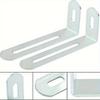 10PCS 90-Degree Stainless Steel Round Corner Angle Code Movable Holder Adjustable Reinforced Long Hole Bracket Connector