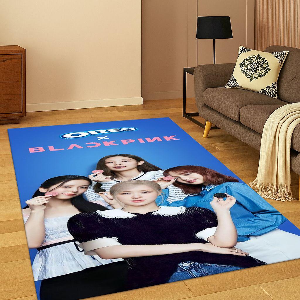 

Модний Kpop B-Black Pink Група Співак Зірка Килим Килимок для Спальні Вітальні Дивана Килимок для Вхідних Дверей Домашній Декор, Килим Зональний Нековзкий Подарунок 40x60cm