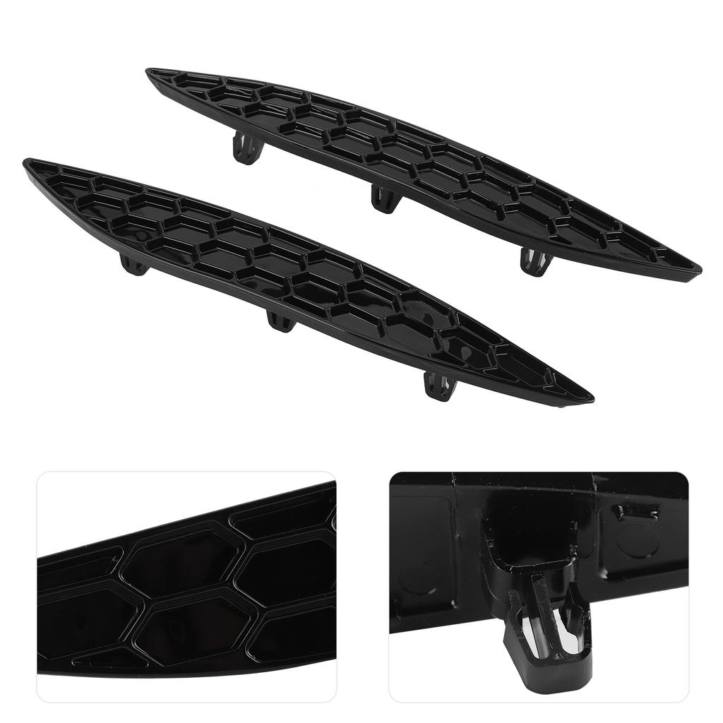 2Pcs Gloss Black Rear Bumper Reflector Delete Set Fit For MK7 R RLine 20132016