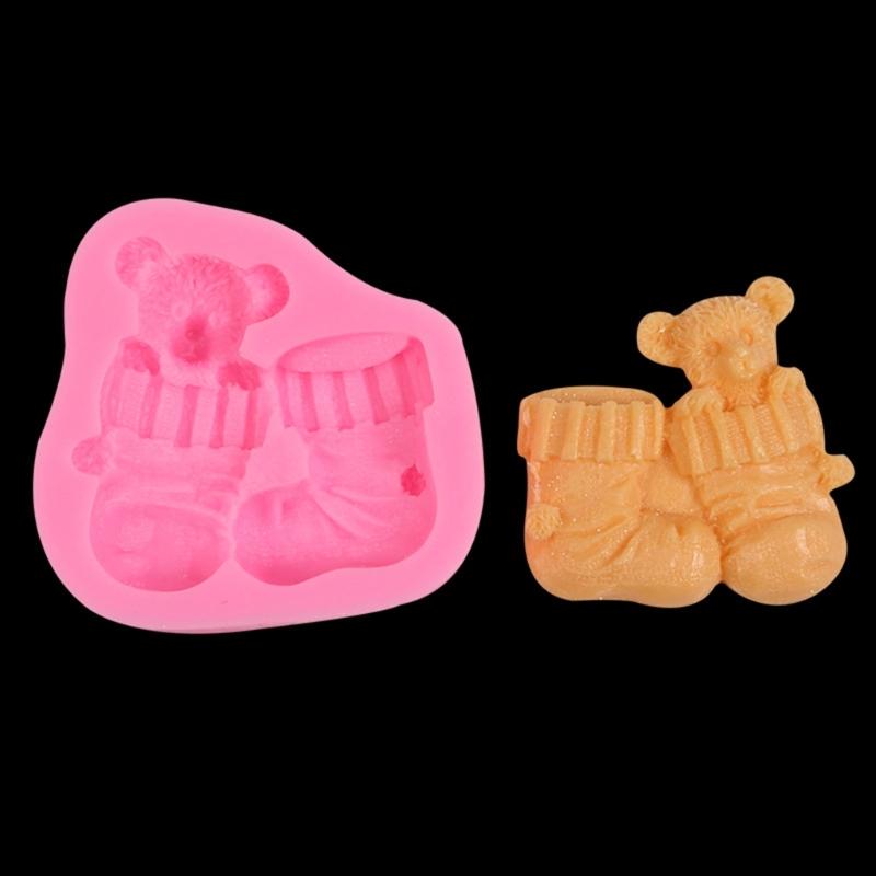 Christmas Bear Silicone Mould for Chocolate Candy Cake Baking Holiday Treats Food Grade