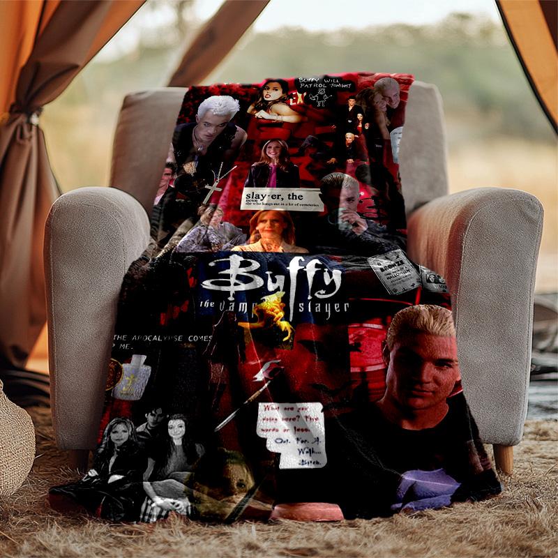 Buffy Flanellen Deken Zacht Warm Alle Seizoenen Plaid, Ontwerp voor Kamperen, Auto Reizen, Wandelen Bank, Bed, Kantoor Perfect Cadeau voor Feesten