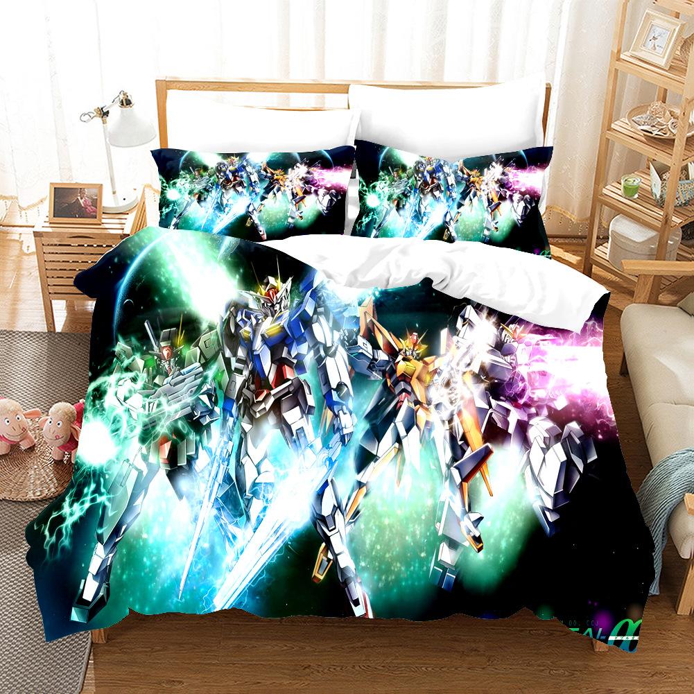 Home Textiles, Bedding Two Or Three Piece Polyester, Gundam Series 3D Digital Printing