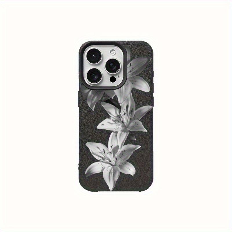 White Lily Lichee Pattern Phone Case For iPhone 17 16 15 14 13 12 11 Pro Max XS XR Plus 17 Air 16 17 Pro Soft SIlicone TPU Cover
