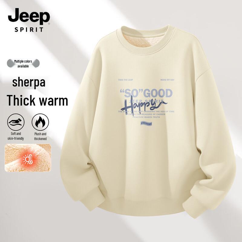 JEEP SPIRIT Men's Fleece-Lined Pullover Sweatshirt