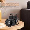 Desk Clock Bicycle Shape Flip Vintage Decor Clock for Desk Clock Flip Down Clock Novelty Desk Clock (Black)