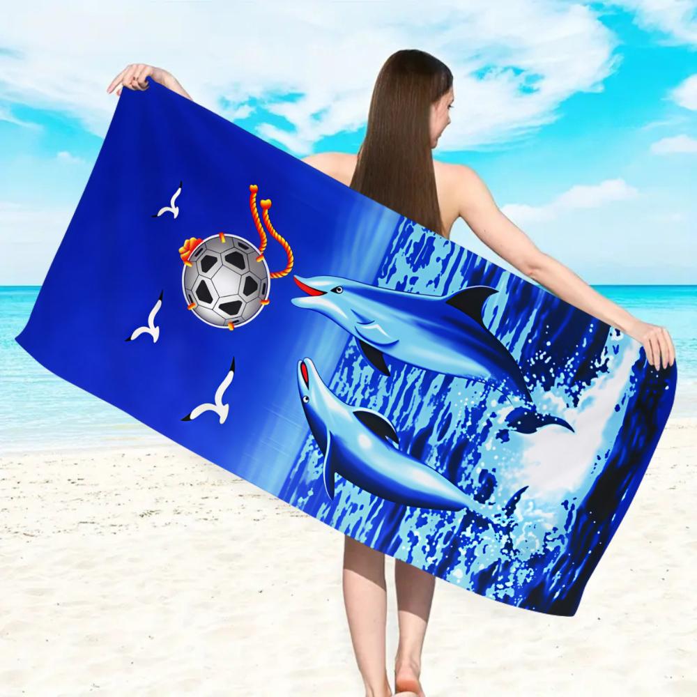Meeresschildkröte Geometrischer Druck Strandtuch Ultra Weich Saugfähig Schnell Trocknend Handtuch für Strand Schwimmen Fitnessstudio Outdoor-Aktivitäten