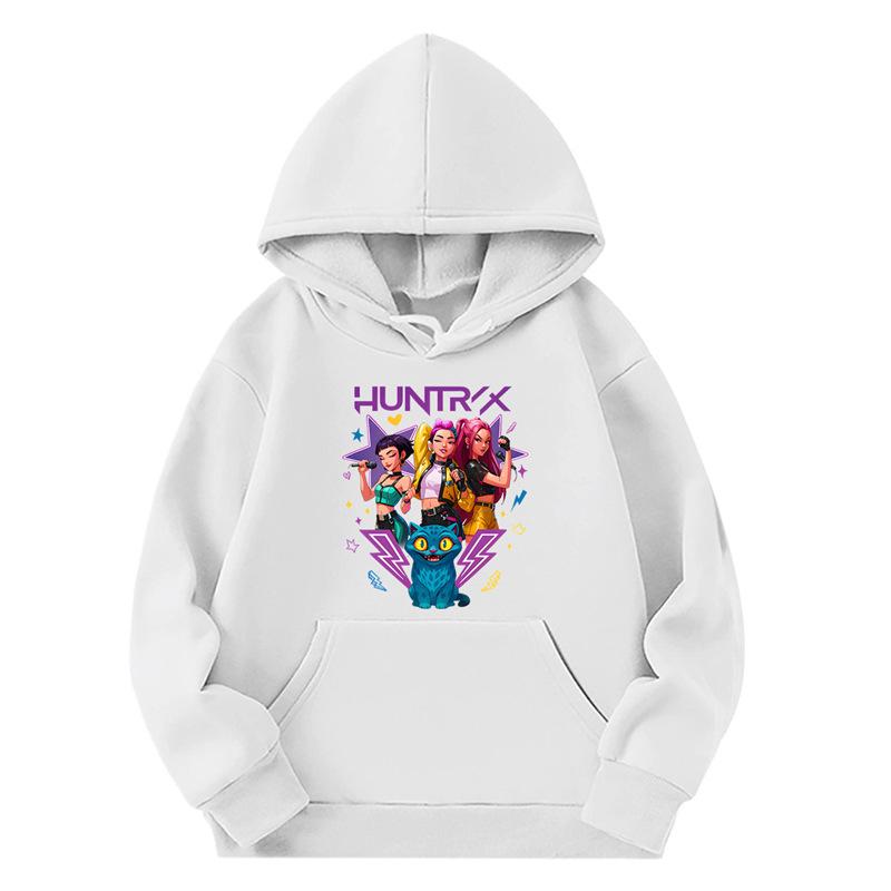 Zimní móda Ležérní Všestranné kousky Pohodlné Série Hon na čarodějnice Potištěné Dětské Roztomilé Teplé Mikiny s kapucí