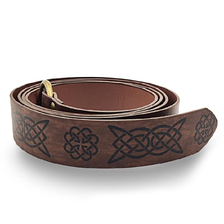 Medieval Embossed Viking Vegvisir PU Leather O Ring Belt Retro Renaissance