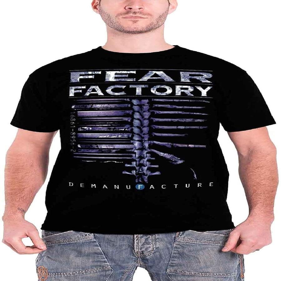 

Fear Factory T Shirt Demanfacture Band Logo Official Mens Black XXXXXL чорний