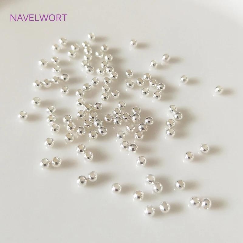 2mm-6mm Placcato Oro Vero 14k/18k Perline Distanziatrici Rotonde Accessori Materiali per la Creazione di Gioielli Fai da Te Componenti per la Creazione di Gioielli con Perline
