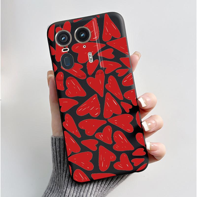 Soft Casing For Motorola Moto Edge 50 Ultra 5G Phone Case Black Matte Silicone Aesthetic Luxury Cute Cool Boys Girls Back Cover