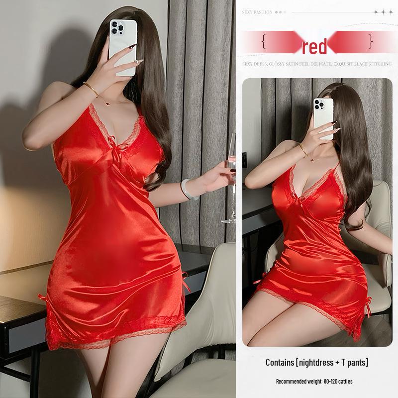 

Комплект ночной сорочки и камисоли Pure Desire из кружева с разрезом на быстросъемных кнопках M (80-120)