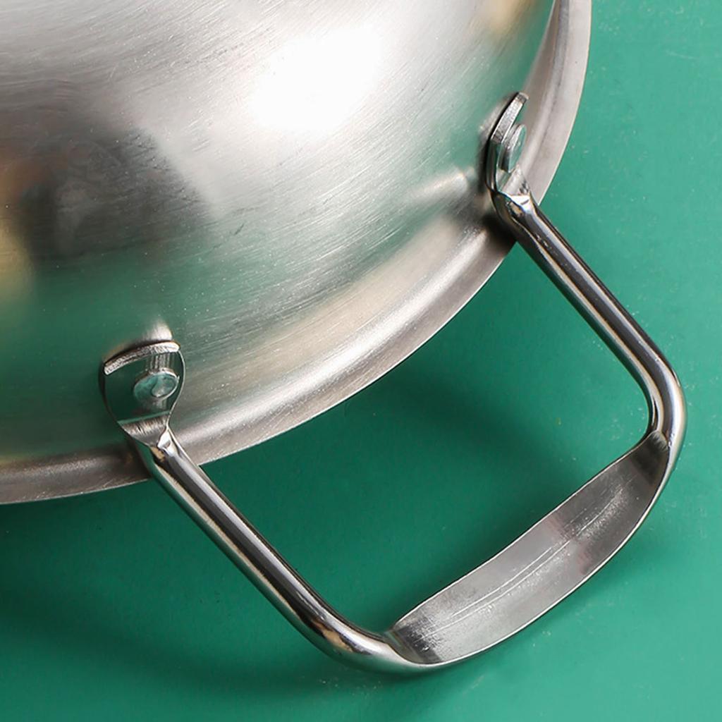 Vysoce kvalitní nerezový hrnec na vaření Efektivní wok Pečicí pánev pro kempování a vnitřní použití v odolné nerezové oceli