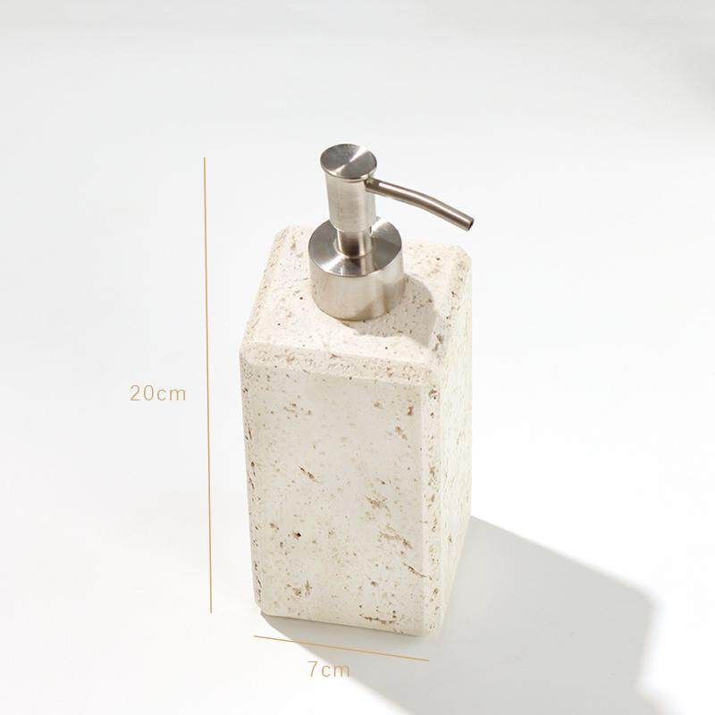 Sand and Gravel Resin Hand Sanitizer Bottle Luxury Advanced Bathroom Emulsion Press Packaging Bottle Bathroom Tray Ornaments Set