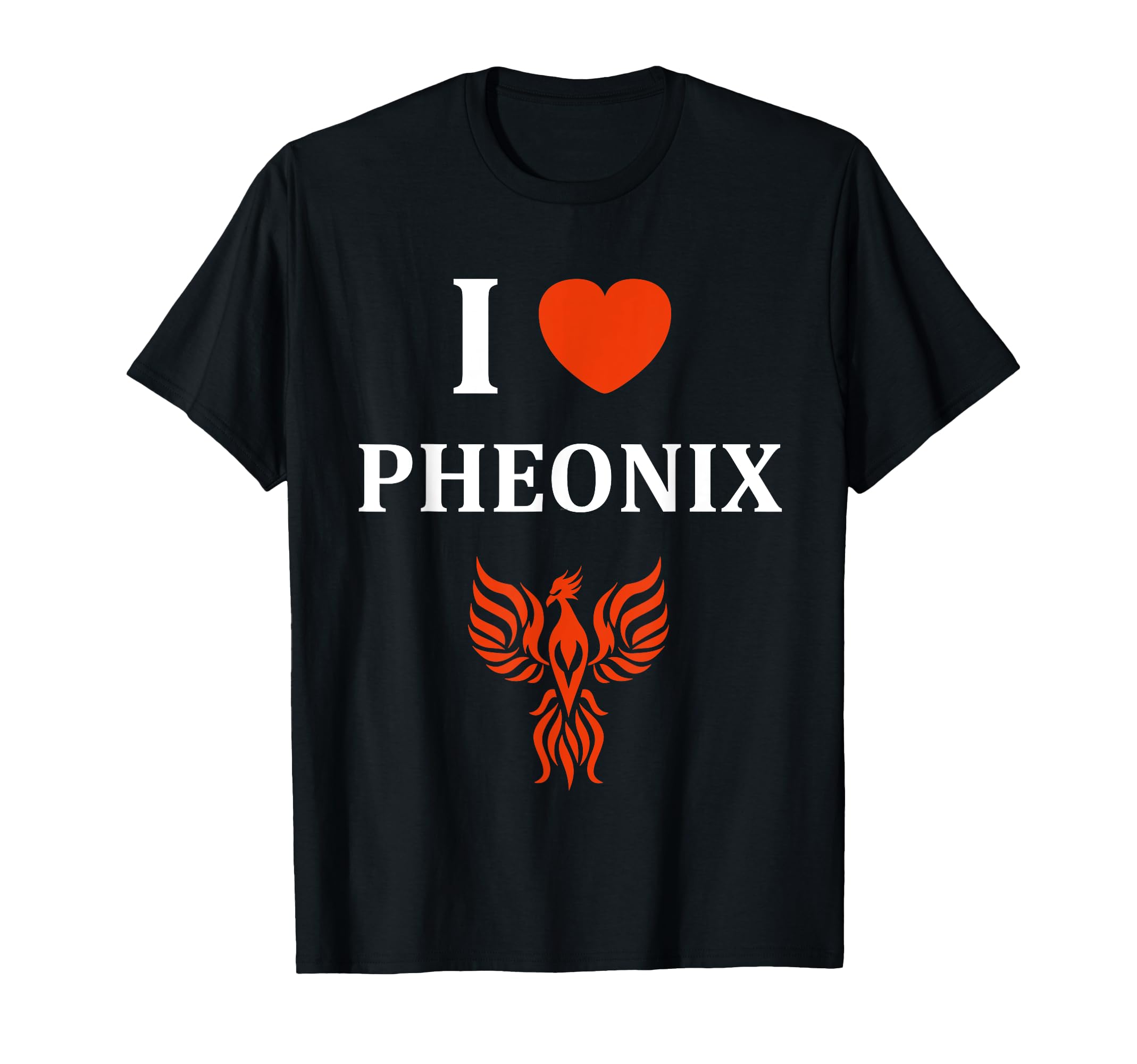 

Humor Phoenix Animals Simple Fire Bird i love Phoenix T-shirt чёрный